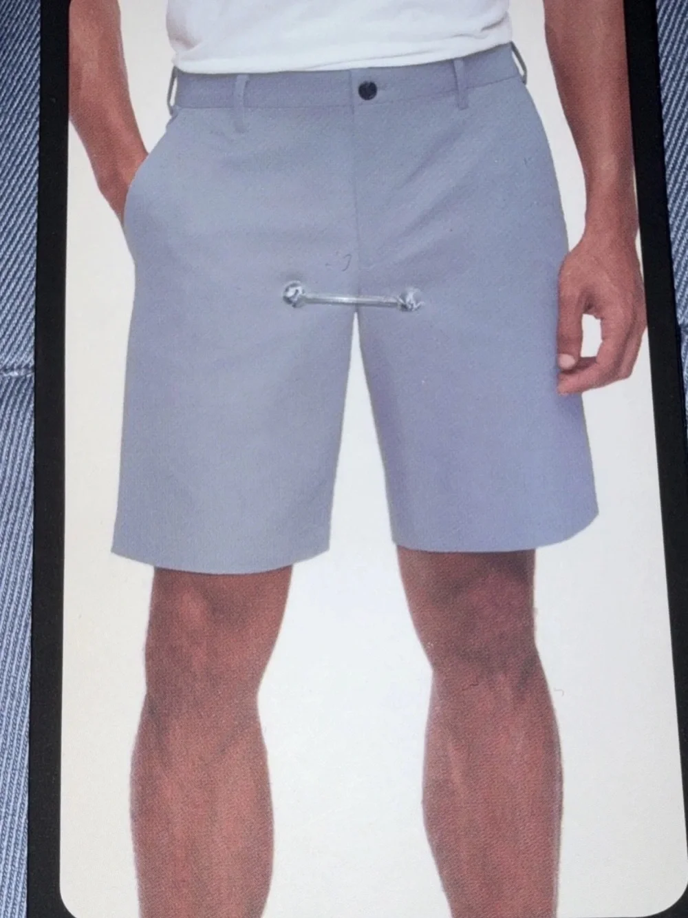 Banana Republic NWT Size 36  Blue stretch Chino Shorts -001*